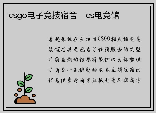 csgo电子竞技宿舍—cs电竞馆
